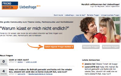 Das Friendscout Liebesfragen Portal