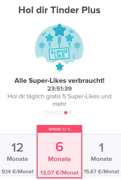 Tinder dating kosten