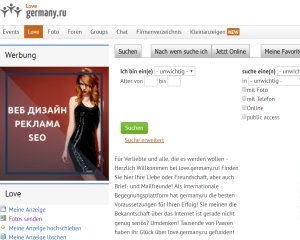 Screenshot love.germany.ru
