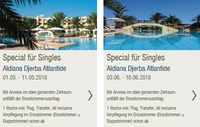 Aldiana-Singlereisen: Single-Special nach Djerba Atlantide