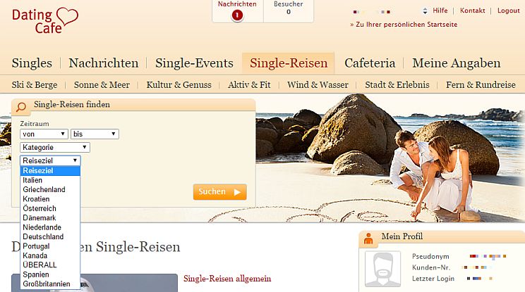 Dating cafe reisen