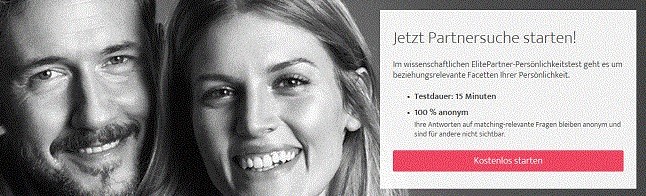 ElitePartner Gutschein mit Persönlichkeitstest