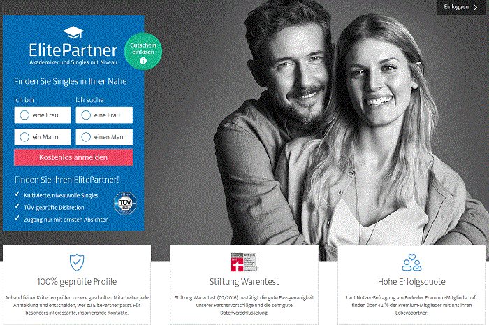 ElitePartner Gutschein einloesen