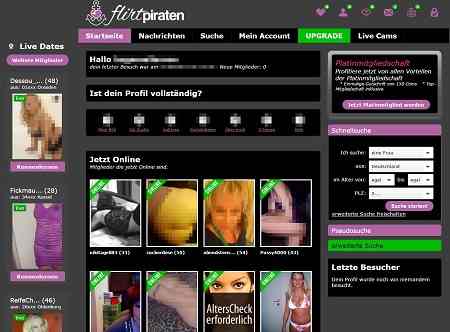 Sexcams im Flirtpiraten Test