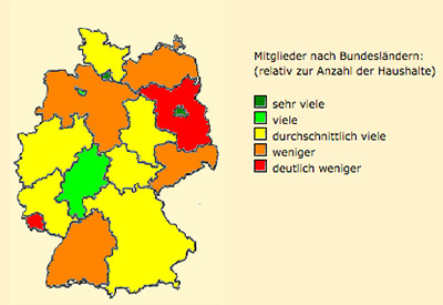 meetic.de Login Mitgliederverteilung im deutschsprachigen Raum