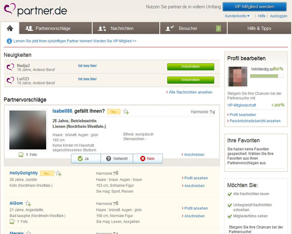 Partner.de Login Mitgliederbereich