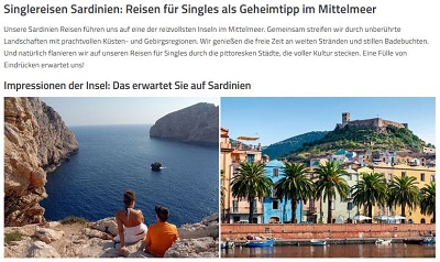 singlereisen nach sardinien