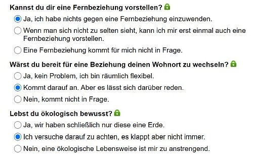 Partnerfragen bei Spätzlesuche.de