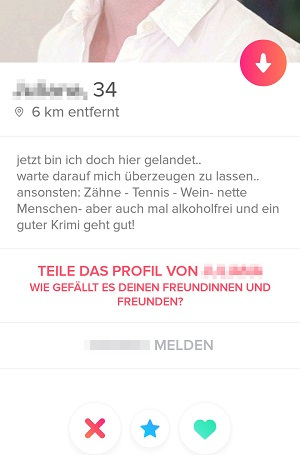 Frau gute tinder beschreibung Sprüche Kurz