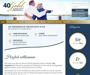 Partnervermittlung 40 gold