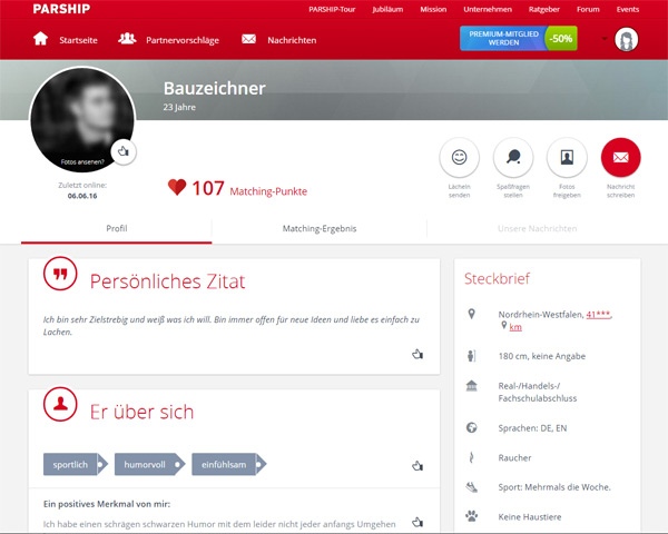 Beispiele für männliche dating-profile über 50