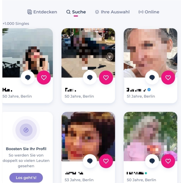 LoveScout24: Ihre Kontaktvorschläge
