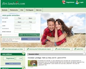 Screenshot Landwirt Flirt / flirt.landwirt.com