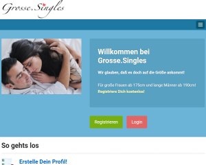 Screenshot Grosse.Singles (ehem. BinGross.de)