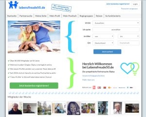 Screenshot Lebensfreude50.de