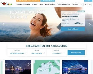 Screenshot AIDA Clubschiffe