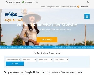 Screenshot SUNWAVE Singlereisen