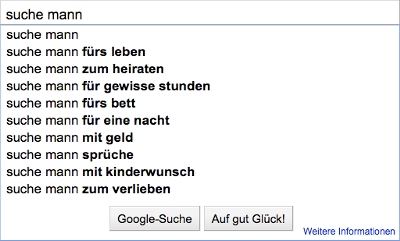 Google Suche Mann